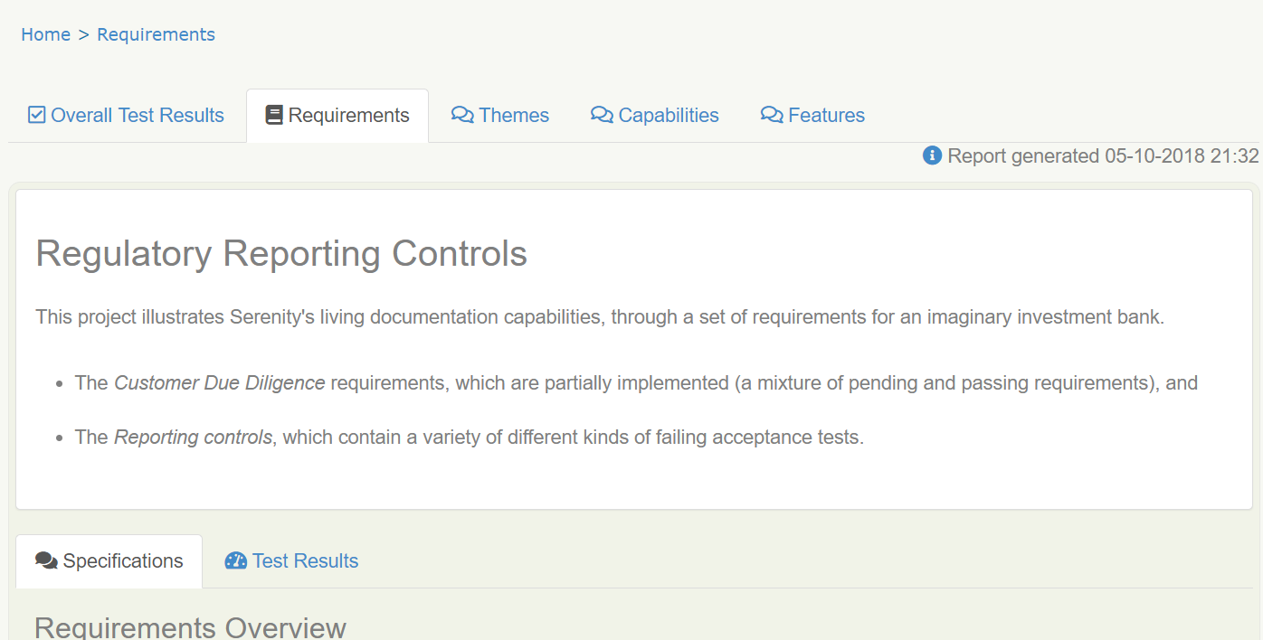 The Requirements Description